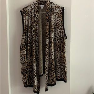 Printed Cardigan Vest
